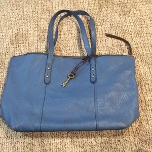 Light blue, mid-sized fossil purse